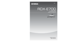 Yamaha RDXE-700 - Owners Manual 